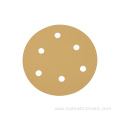 Gold Paper Back Sandpaper Disc Customized Inch Hole